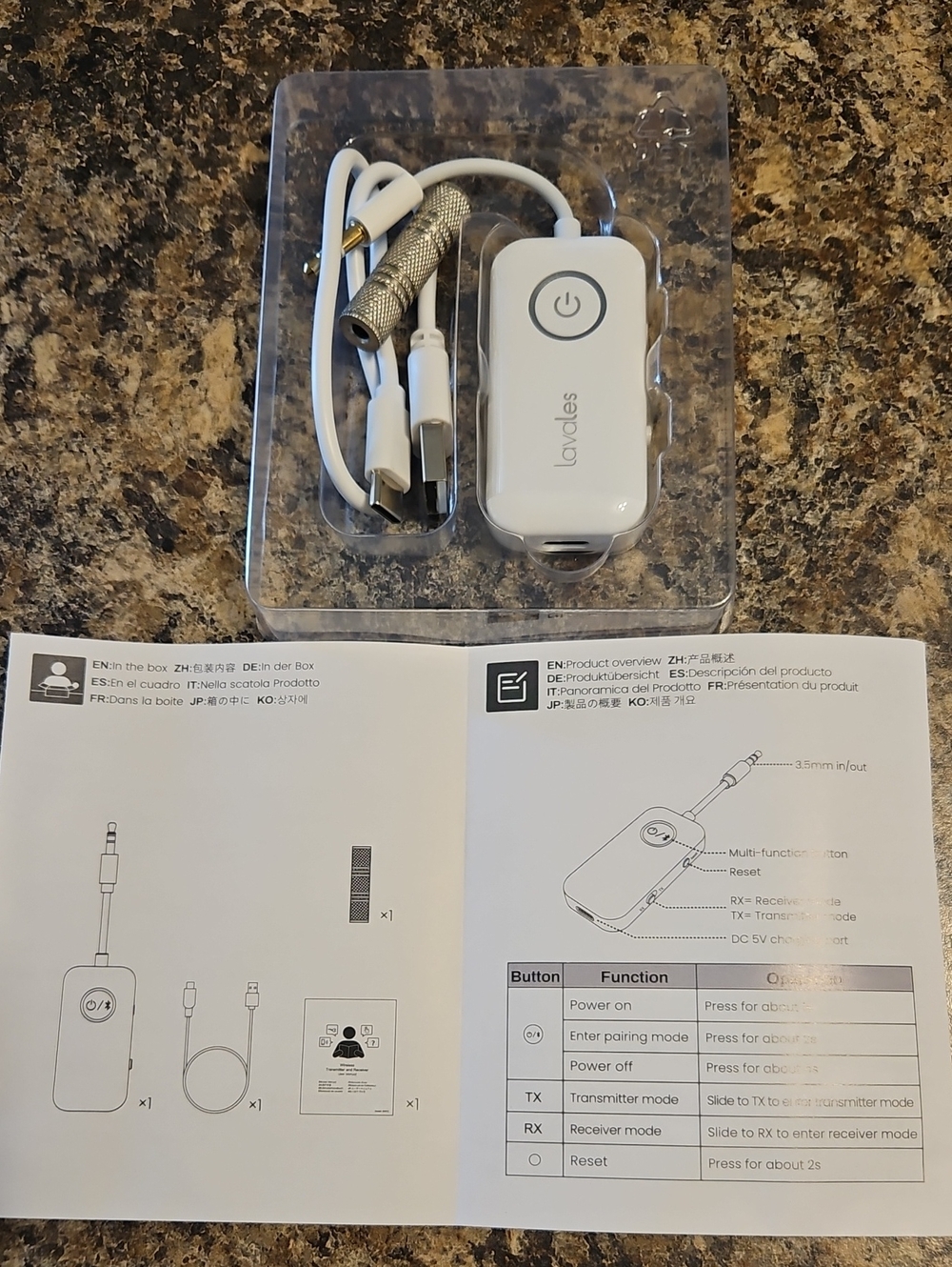 Bluetooth Adapter for Airplanes - Audio Transmitter & Receiver